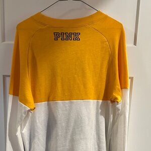 Pink Victoria Secret MLB Collection Womens Black Gold White Sweatshirt Size S